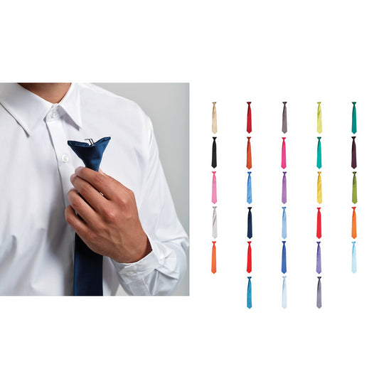 Premier 'Colours' satin clip tie