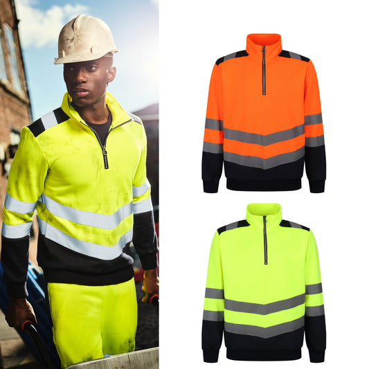 Regatta High Visibility Pro hi-vis ¼-zip sweatshirt