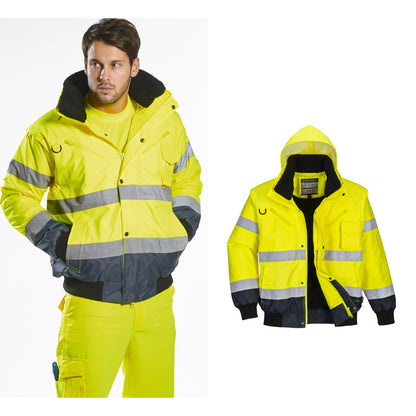 Portwest Hi-vis contrast bomber jacket (C465)