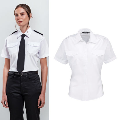 Premier Women's short sleeve pilot blouse