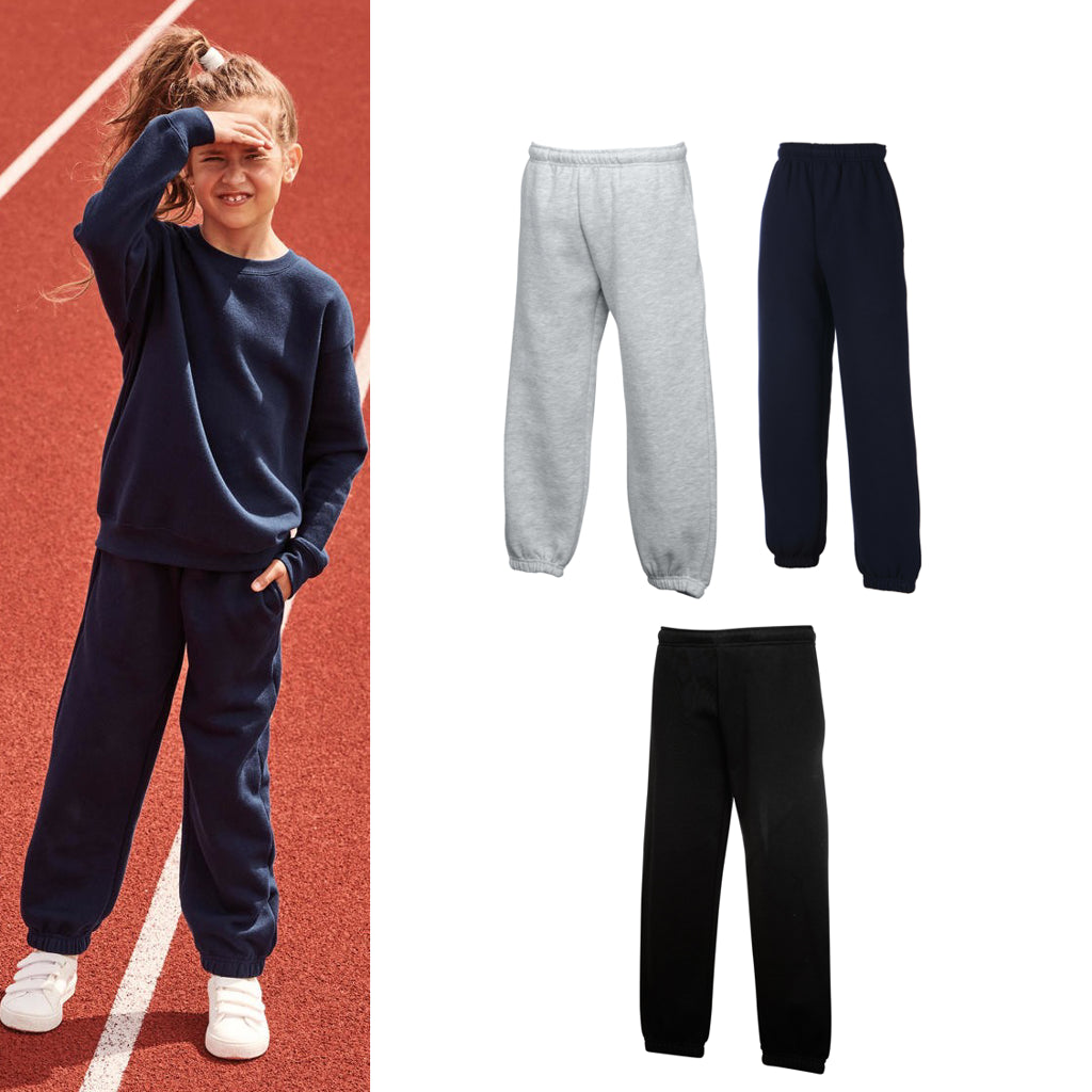 Fruit of the Loom Kids premium elasticated cuff jog pants