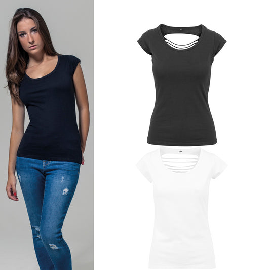 Build Your Brand Women's back cut tee