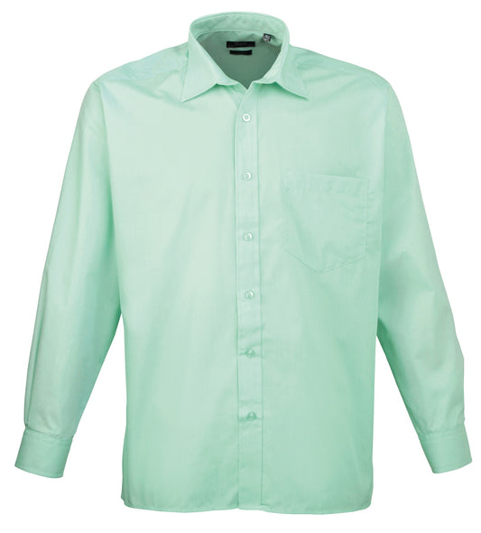 Premier Long sleeve poplin shirt - Aqua