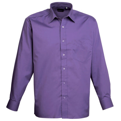 Premier Long sleeve poplin shirt - Aqua