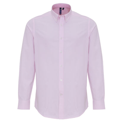 Premier Cotton-rich Oxford stripes shirt