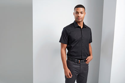 Premier Stretch fit cotton poplin short sleeve shirt