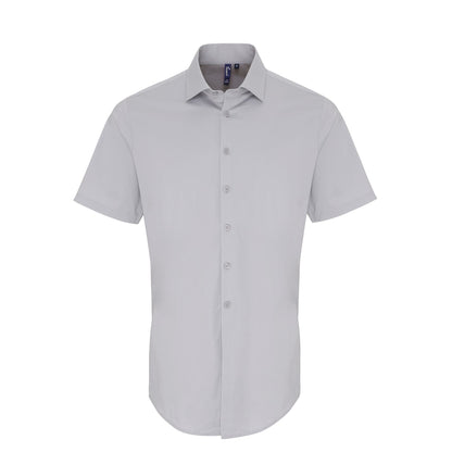 Premier Stretch fit cotton poplin short sleeve shirt