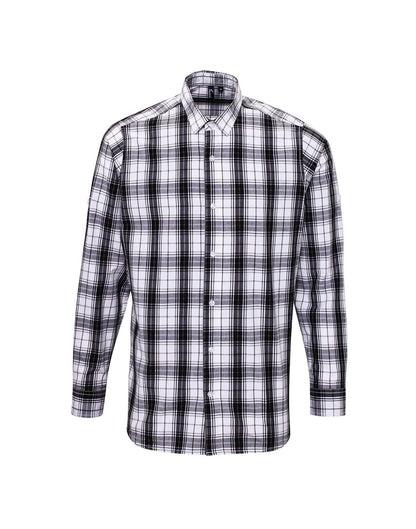 Premier Ginmill check cotton long sleeve shirt