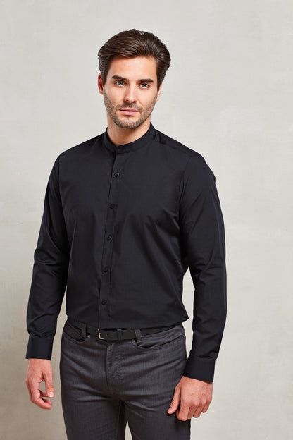 Premier Banded collar grandad long sleeve shirt