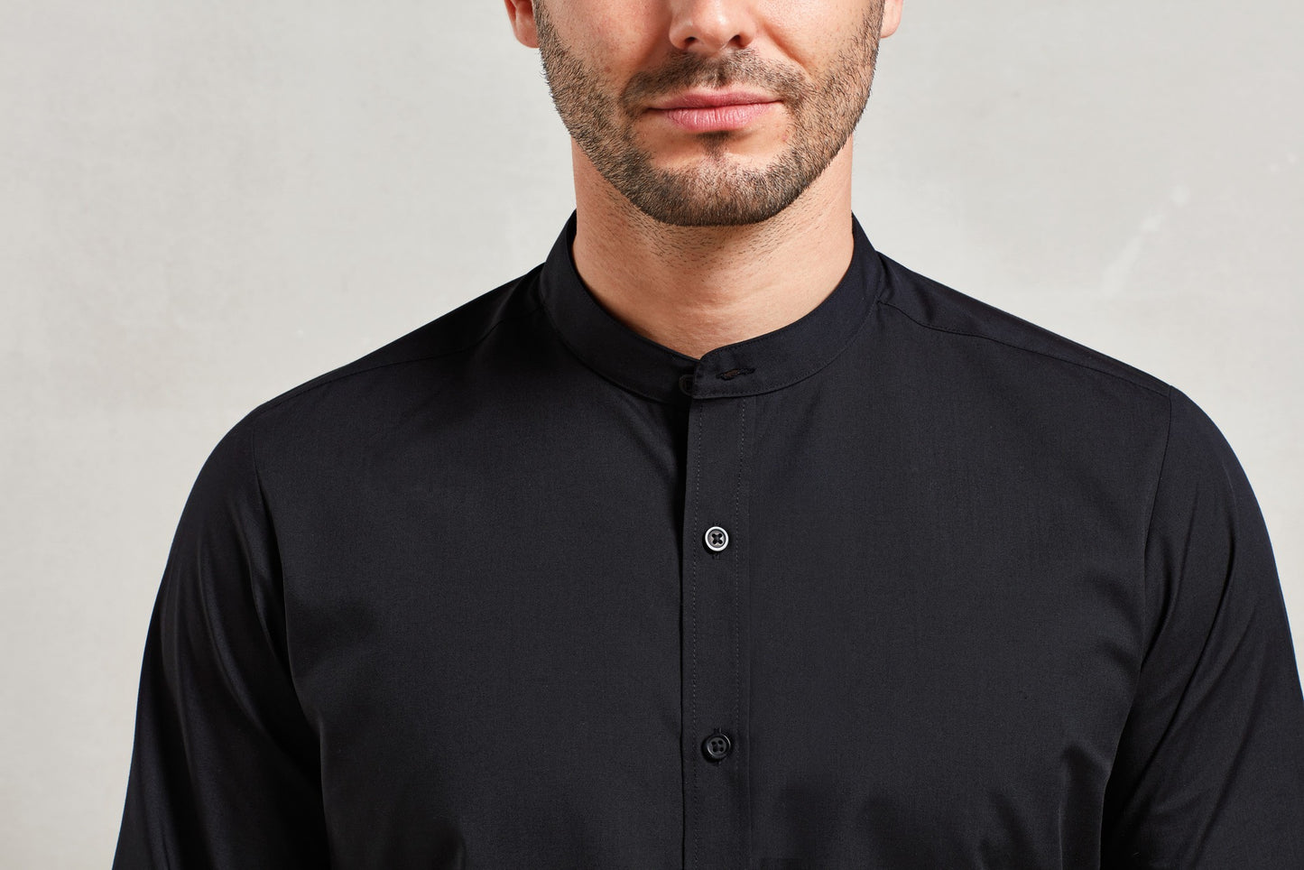 Premier Banded collar grandad long sleeve shirt