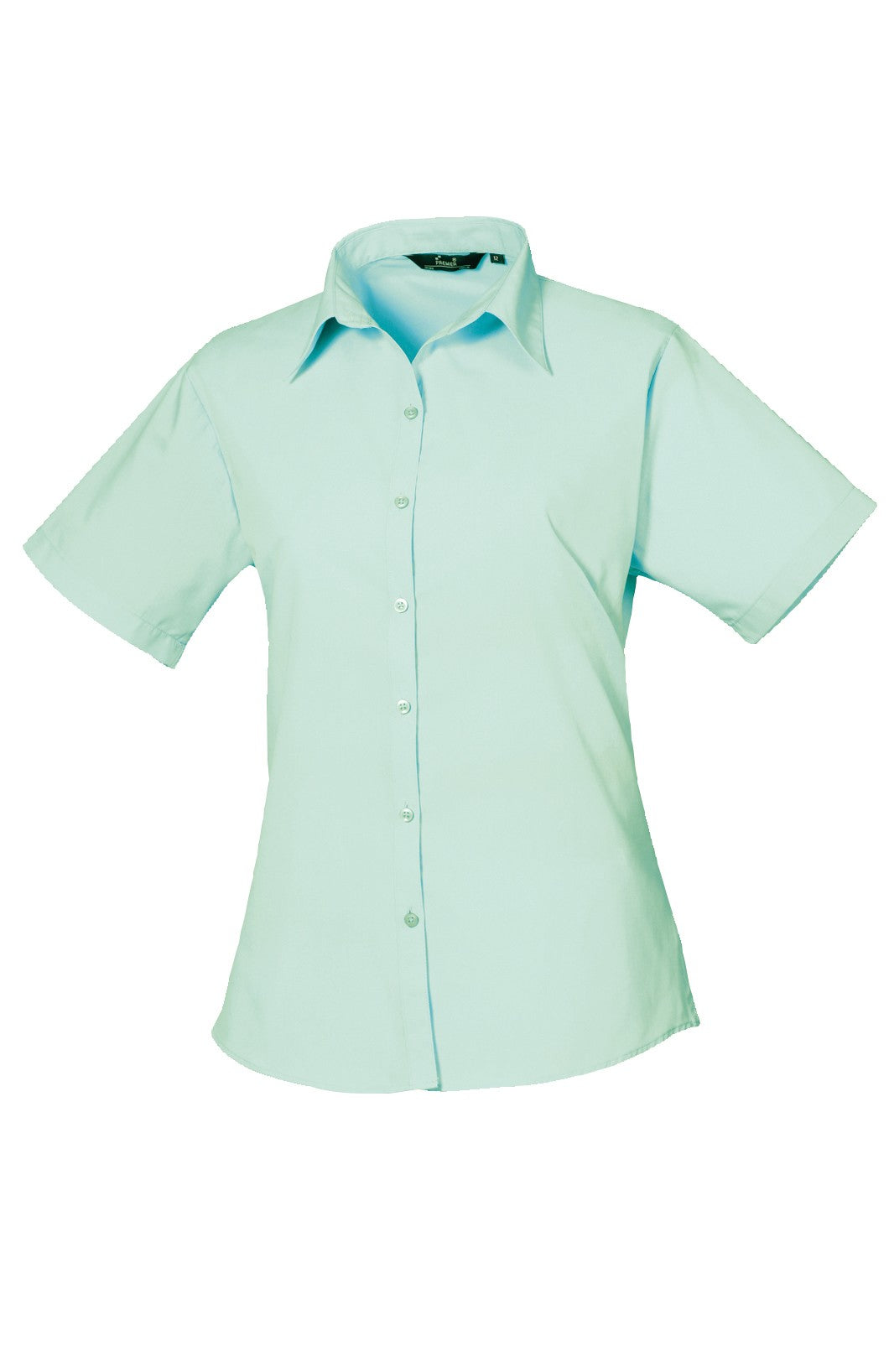 Premier Women's short sleeve poplin blouse - Aqua