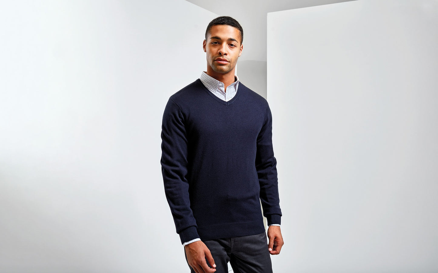 Premier 'Essential' acrylic v-neck sweater