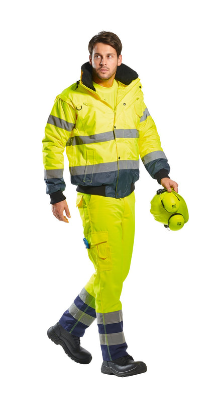 Portwest Hi-vis contrast bomber jacket (C465)