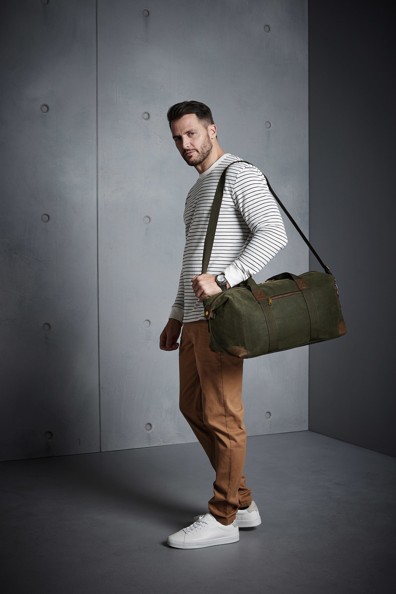 Quadra Heritage waxed canvas holdall