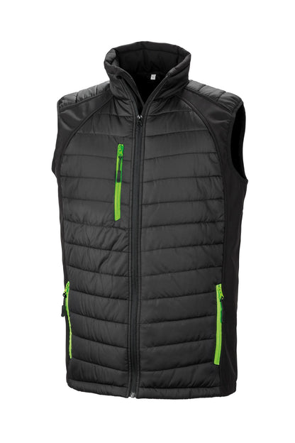 Result Genuine Recycled compass padded softshell gilet