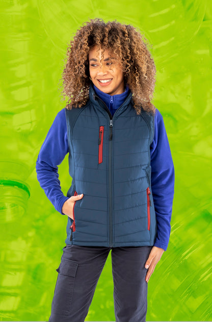 Result Genuine Recycled compass padded softshell gilet