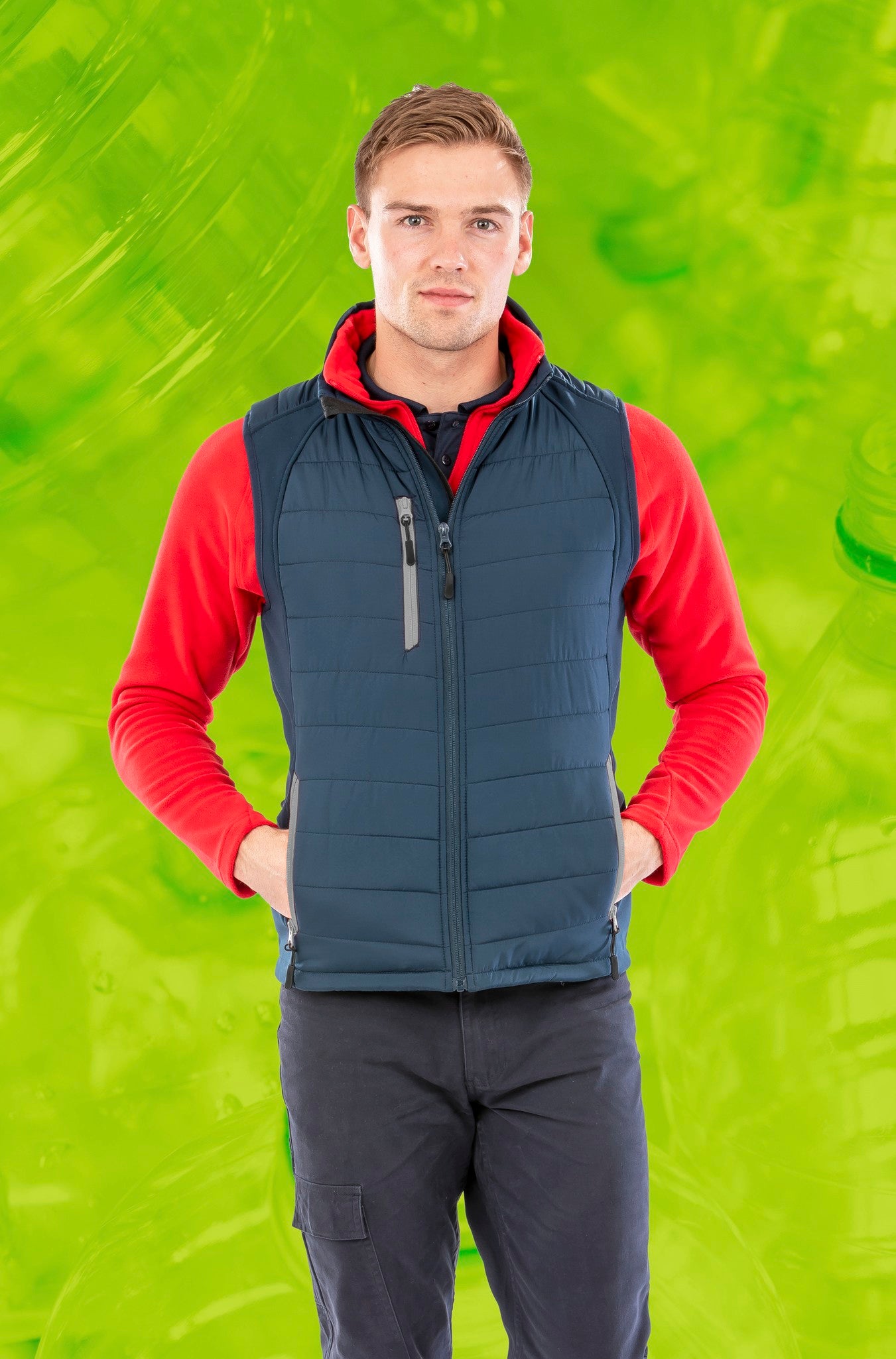 Result Genuine Recycled compass padded softshell gilet