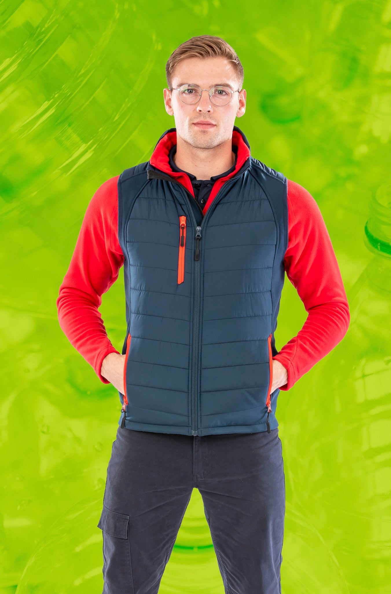 Result Genuine Recycled compass padded softshell gilet