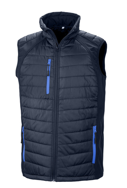 Result Genuine Recycled compass padded softshell gilet