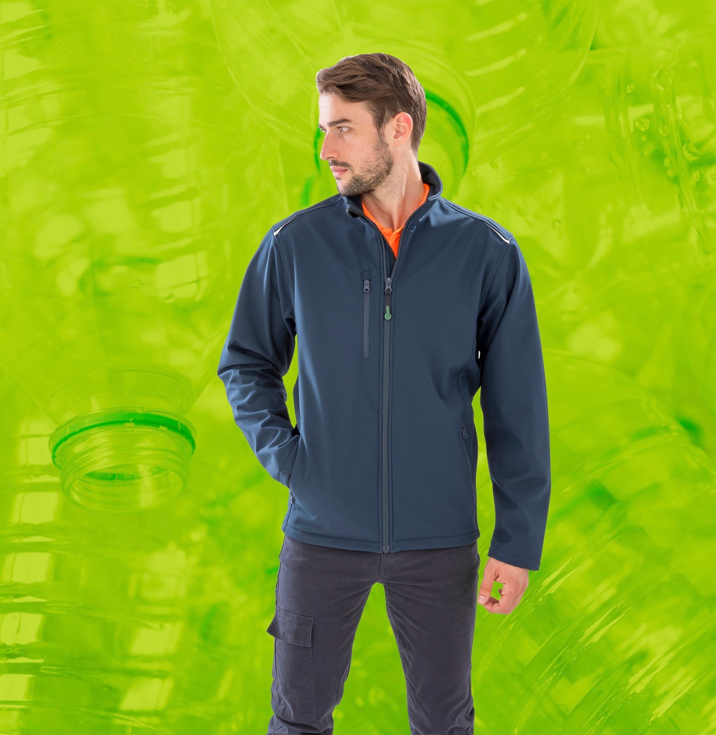 Result Genuine Recycled Recycled 3-layer printable softshell jacket