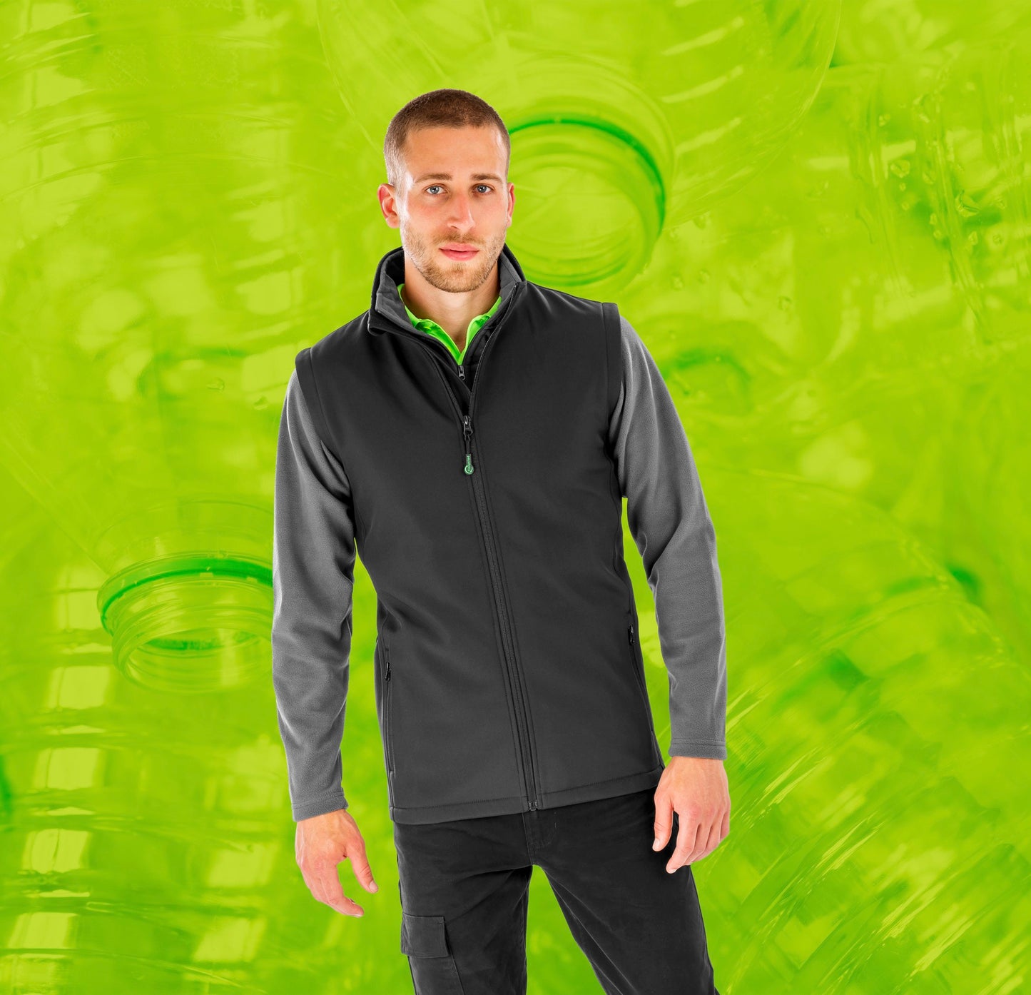 Result Genuine Recycled Men's recycled 2-layer printable softshell bodywarmer