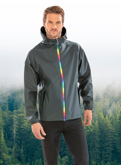 Result Genuine Recycled Prism PU waterproof jacket with recycled backing