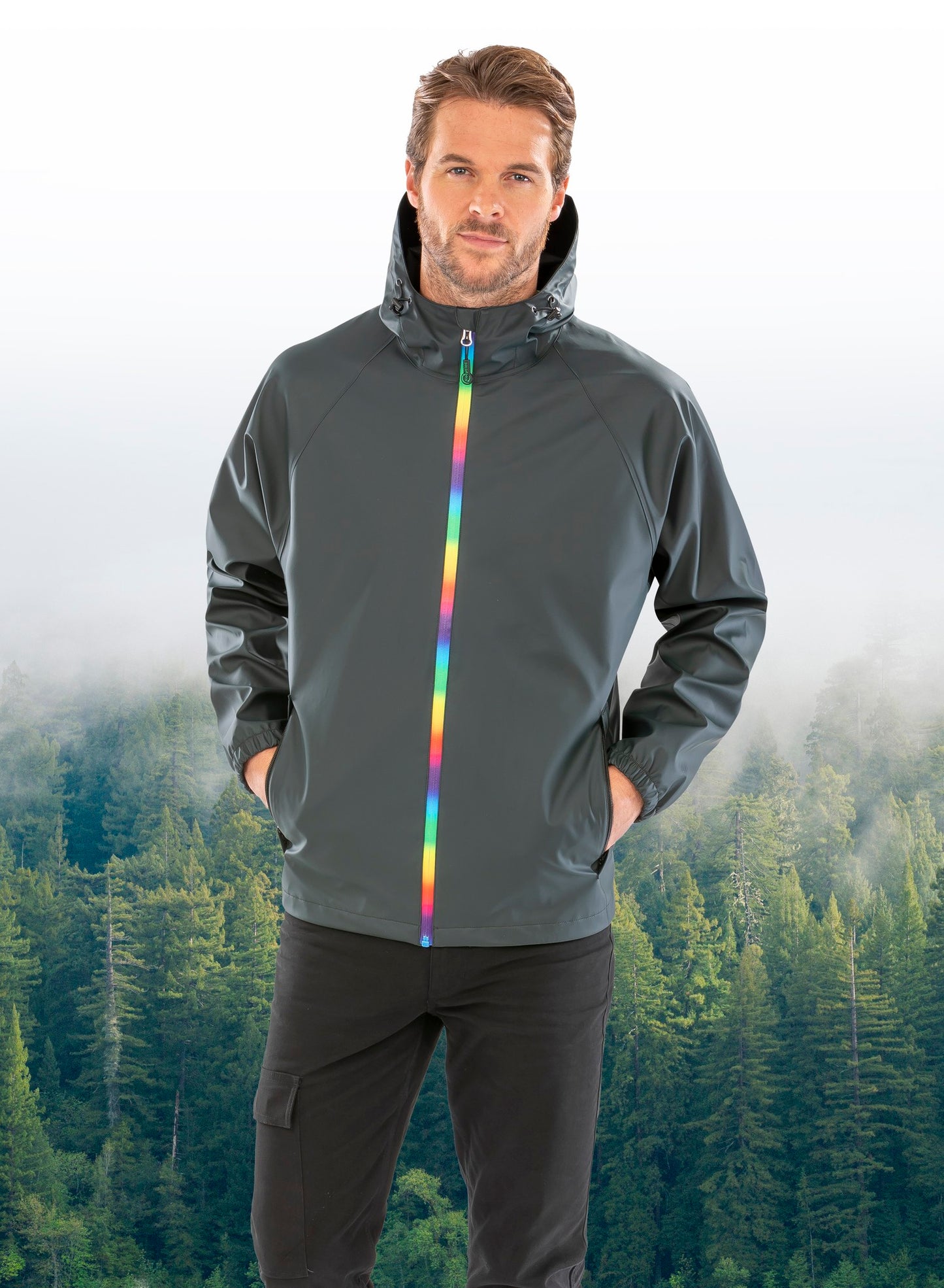 Result Genuine Recycled Prism PU waterproof jacket with recycled backing