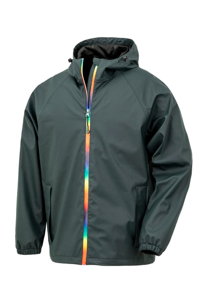 Result Genuine Recycled Prism PU waterproof jacket with recycled backing