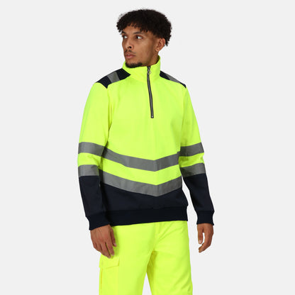 Regatta High Visibility Pro hi-vis ¼-zip sweatshirt