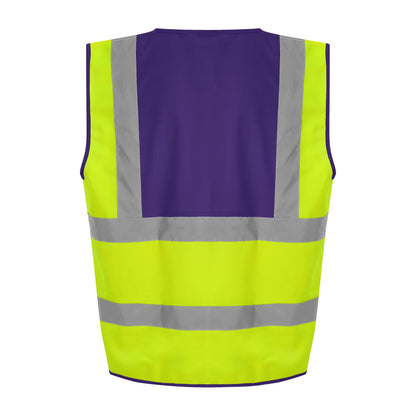 ProRTX High Visibility Waistcoat - HV Yellow/Purple