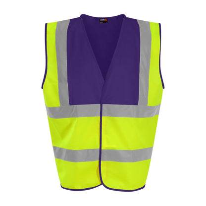 ProRTX High Visibility Waistcoat - HV Yellow/Purple