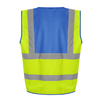 ProRTX High Visibility Waistcoat - HV Yellow/Royal Blue