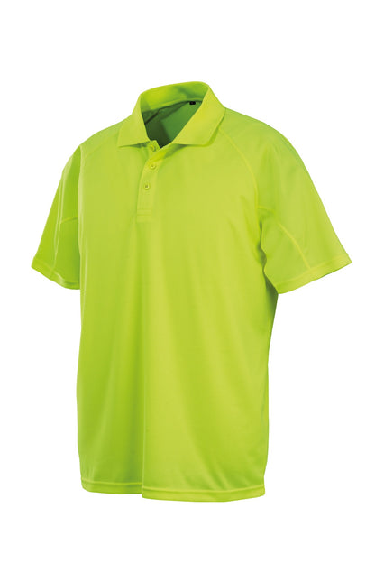 Spiro Performance Aircool polo shirt - Flo Yellow