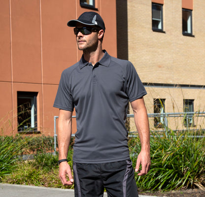 Spiro Performance Aircool polo shirt - Black