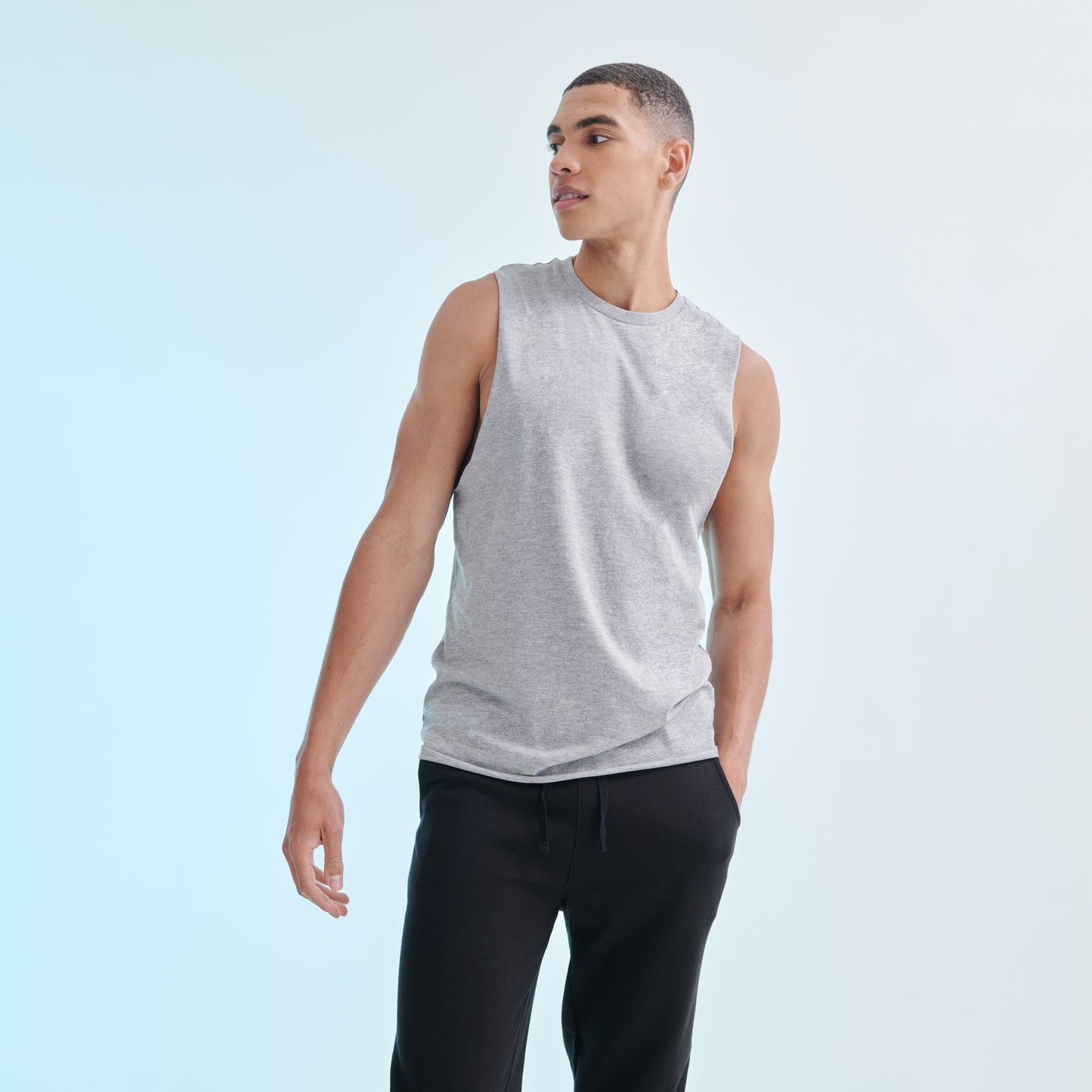 SF High neck slash armhole vest