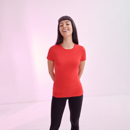 SF Feel good women's stretch t-shirt - Coral