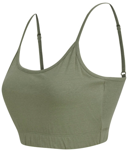 SF Women's sustainable fashion cropped cami top with adjustable straps