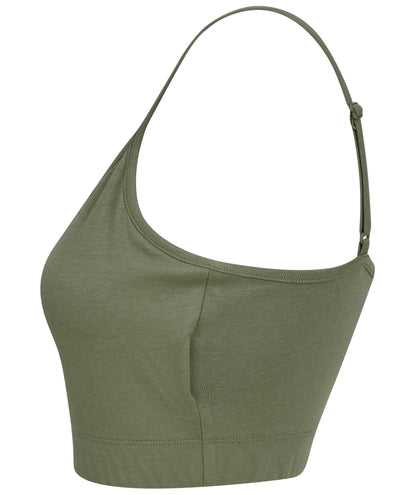 SF Women's sustainable fashion cropped cami top with adjustable straps