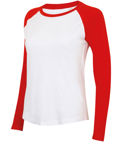 SF Women's long sleeve baseball t-shirt