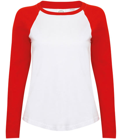 SF Women's long sleeve baseball t-shirt