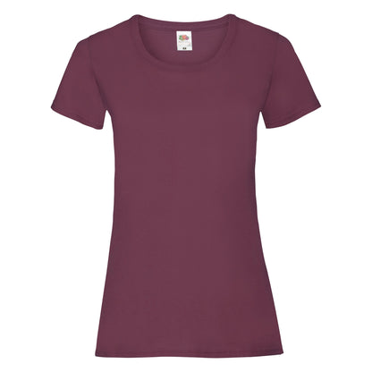 Fruit of the Loom Women's valueweight T - Burgundy