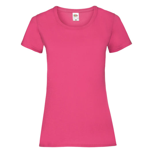 Fruit of the Loom Women's valueweight T - Fuchsia