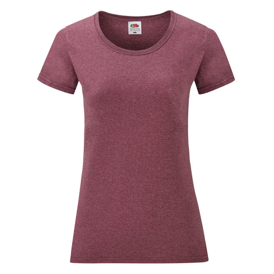 Fruit of the Loom Women's valueweight T - Heather Burgundy