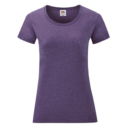 Fruit of the Loom Women's valueweight T - Heather Purple