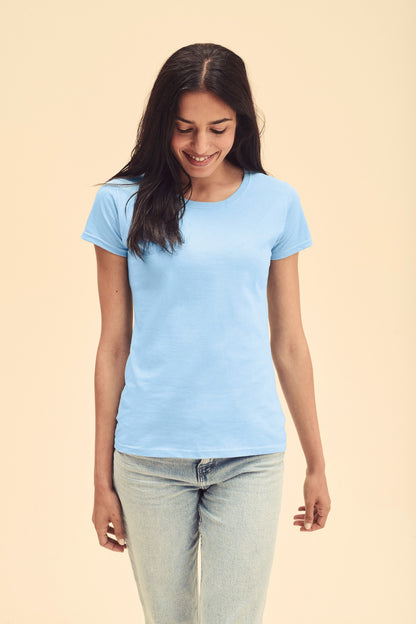 Fruit of the Loom Women's valueweight T - Azure Blue