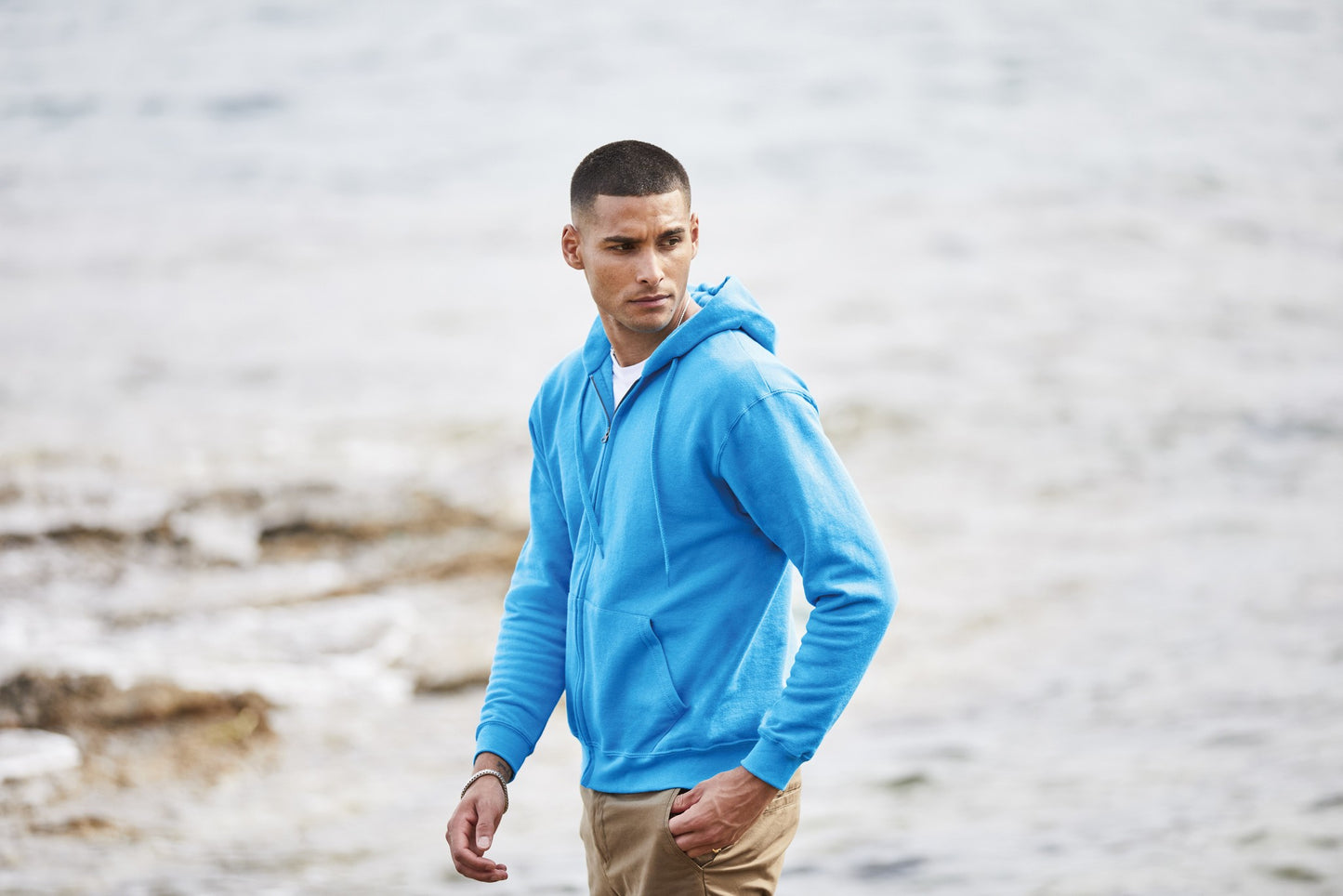 Fruit of the Loom Classic 80/20 hooded sweatshirt jacket