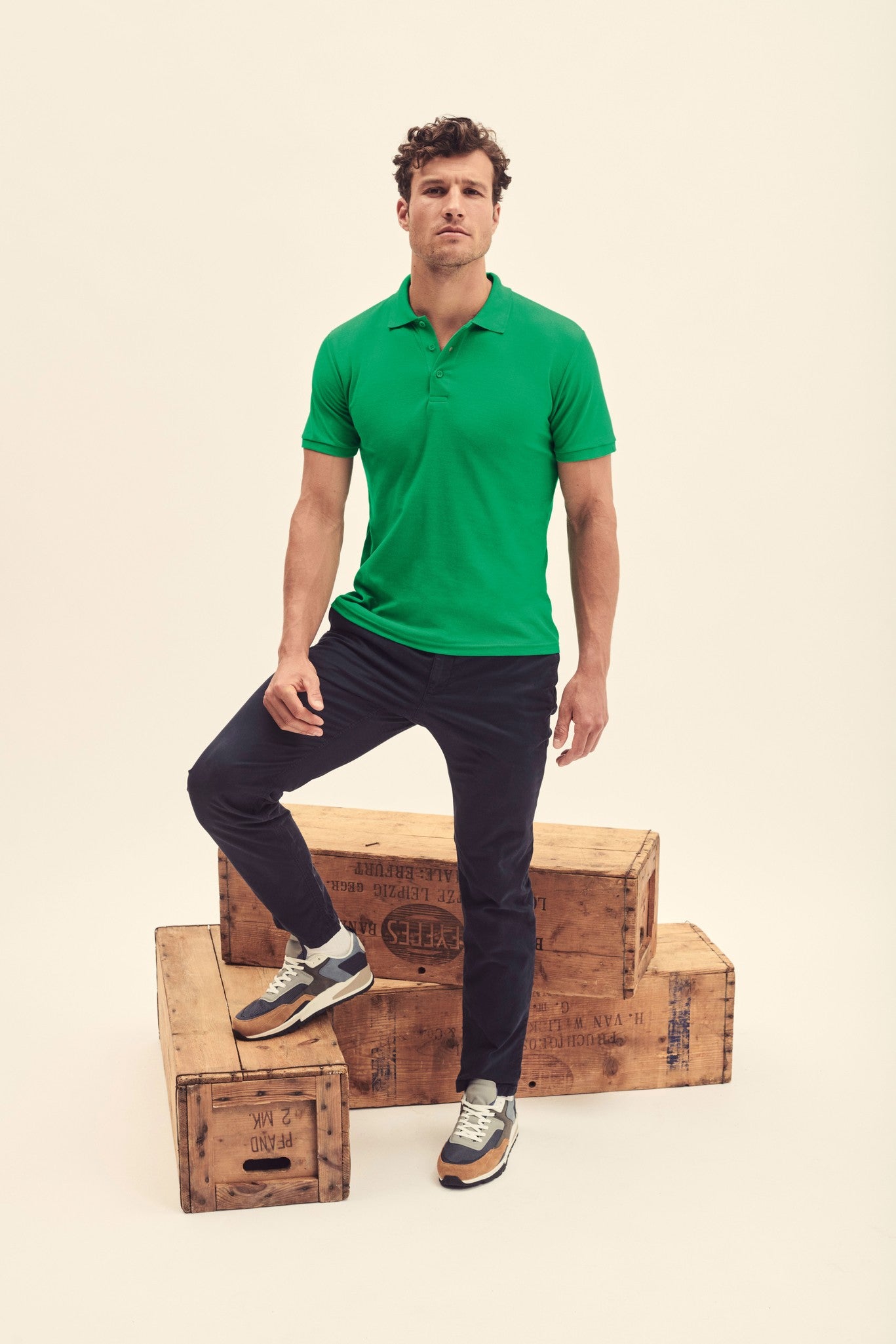 Fruit of the Loom Premium polo - Athletic Heather