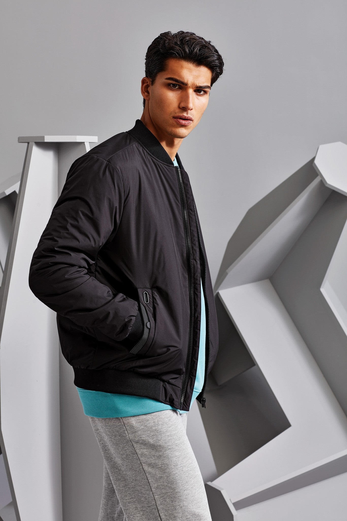 2786 Delta plain bomber jacket