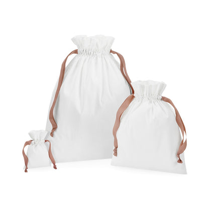 Westford Mill Cotton gift bag with ribbon drawstring