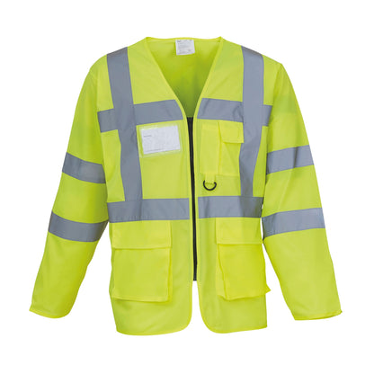 Yoko Hi-vis executive long sleeve waistcoat (HVJ800)